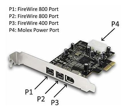Tarjeta Host Combinada Vantec 2+1 Firewire 800/400 Pcie (ugt