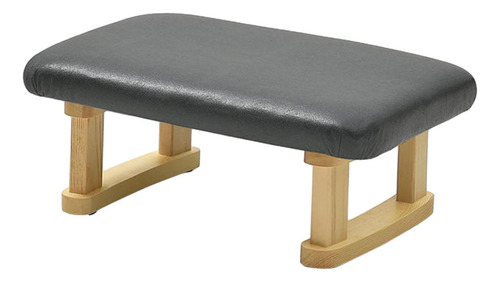 Reposapiés Pequeño, Taburete Otomano Gris Oscuro