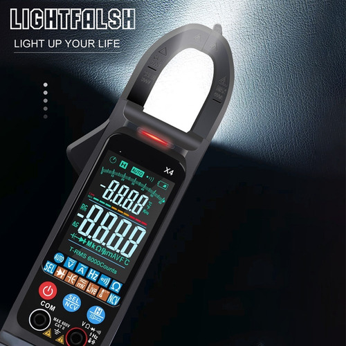 Pinza Amperimétrica Portátil Portátil Color Lcd Pantalla Gra