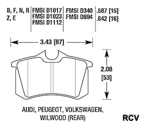 Balatas Disco  Trasera Para Volkswagen Jetta N/a 1.8l 1991