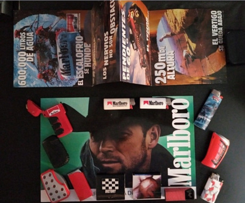 Marlboro Anuncios Adventure Team Y Encendedores Vacíos * (Usado)