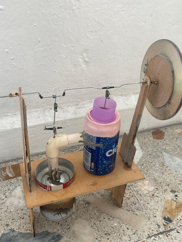 Motor Stirling De Latas, Funcional, Didáctico, Casero (Usado)