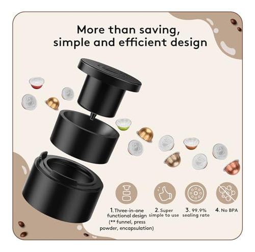 Kit De Cápsulas Reutilizables Vertuo Para Nespresso Con Herr