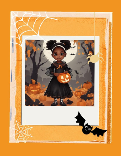 Libro: Black Girl Spooky Sketchbook: Halloween Cute Melanin 