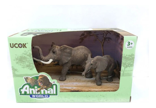 Set Animales De La Selva Elefante Pack X 2