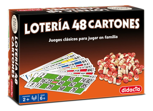 Juego De Mesa Loteria 48 Cartones Clasicos Didacta Kanata