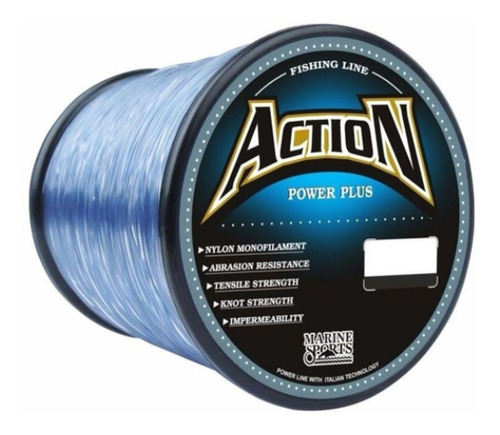 Linha Pesca Monofilamento Action 0,30mm 16lbs Marine Sports Cor Cinza