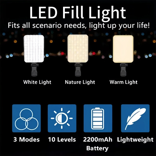 Mini Luz Portátil Para Selfies Con Luz De Relleno Led