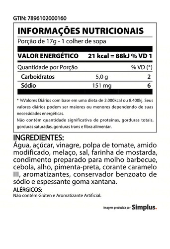 Molho Barbecue Sabor Original 397g Heinz