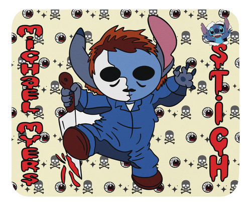 Mouse Pad Svart Diseño Stich Michael Myers Halloween