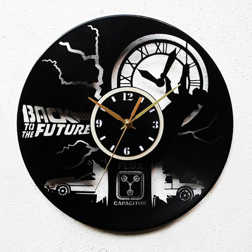 Reloj Disco Vinilo Vinil Acetato Lp Volver Al Futuro Mcfly