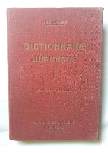 Dictionnaire Juridique Francais Anglais Thomas Quemner 1953