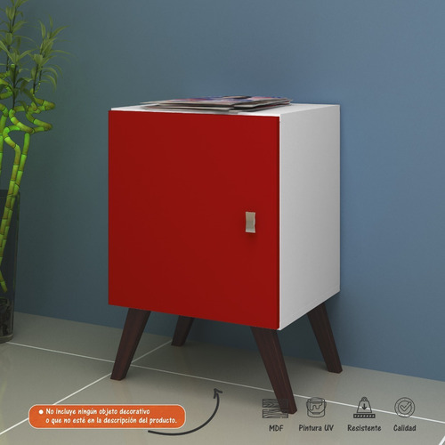 Imagen 2 de 3 de Mesa Auxiliar Y De Noche 1 Puerta 40cm