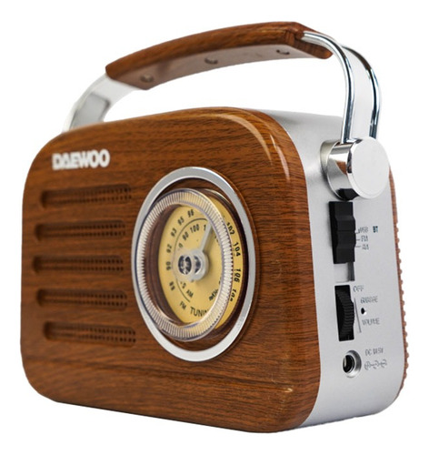 Radio Retro Daewoo Di-rh220 Bluetooth Am Fm Aux Sd Auricular