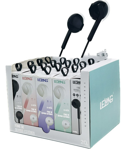 Kit 20 Peça Fone De Ouvido Stereo Lelong Sport Com Microfone