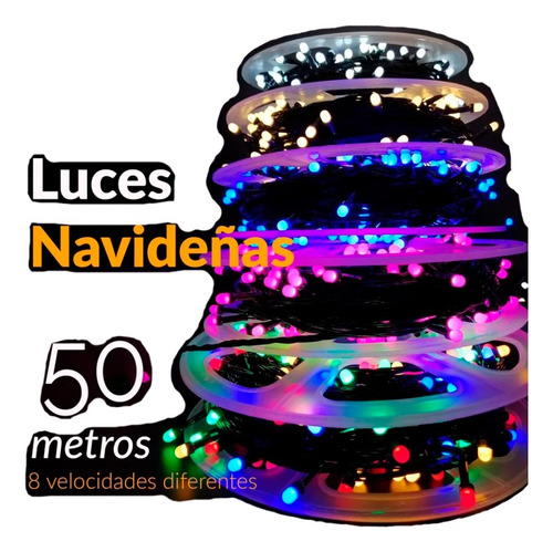 Luces Navideñas Led 50 Metros Navidad Decoración Arbol 