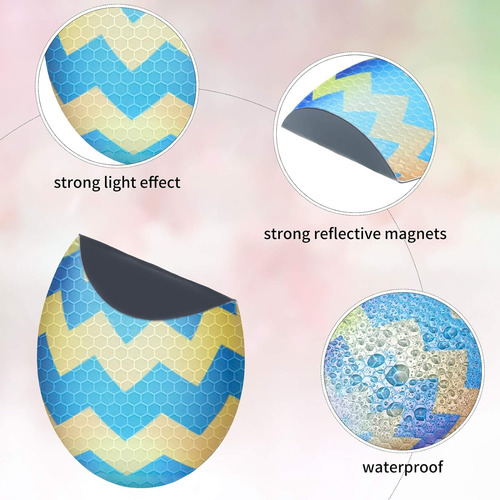 20 Imanes De Pascua Para Coche, Reflectantes, Huevos De Pasc