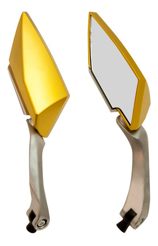 Imagem 2 de 3 de Retrovisor Esportivo Dourado Honda Cb 300 2011