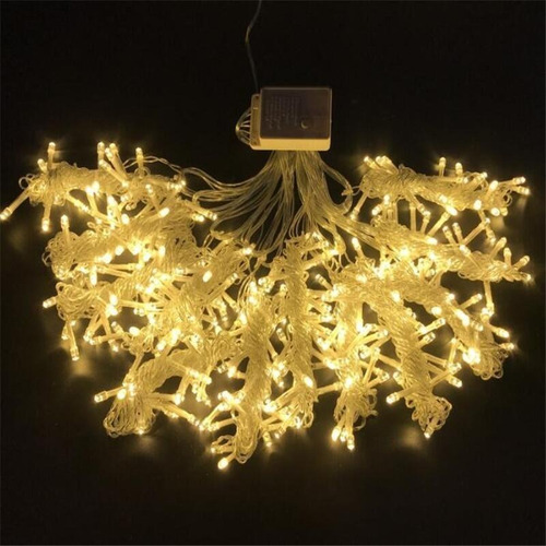 Imagen 4 de 10 de 3x3m Cortina Guirnalda Navidad Decorativa Fiesta Luz 300 Led
