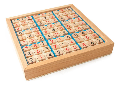 Tablero De Madera De Juego Sudoku Con Cajón