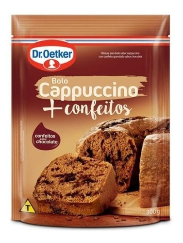 Mistura Bolo Cappuccino + Confeitos Oetker 300gr- Kit C/ 3