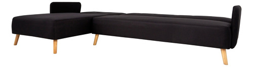 Sofa Cama Ariel 2 Negro Këssa Muebles