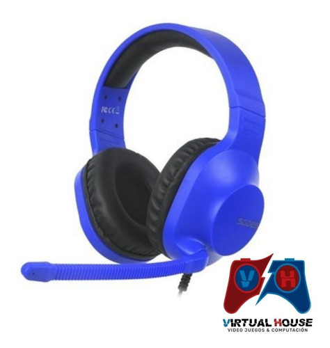 Auricular Headset Gamer Sades Spirits Ps4 Ps5 Pc Xbox Color Azul