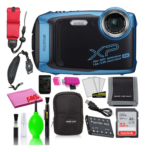 Finepix Xp140 Camara Digital Impermeable Azul Cielo Sd