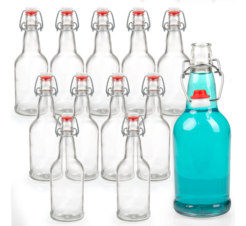 Ilyapa Botellas De Cerveza De Vidrio Transparente De 16 Onza