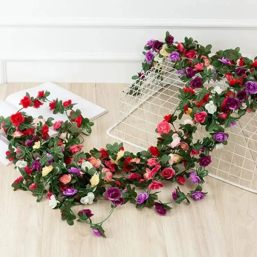 Cadena De Rosas De 2 Metros De Follaje Artificial