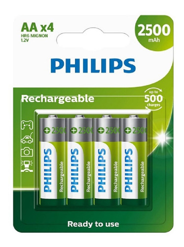 Imagem 2 de 3 de 4 Pilhas Aa Pequenas Recarregaveis Mais 4 Pilhas Aaa Palito