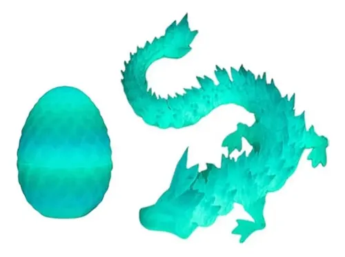Huevo De Dragón Impreso En 3D – Figurita Realista De Dragón Verde Con Cabeza Y Cola Móviles, Ideal Para Decoración Y Regalo Sorpresa