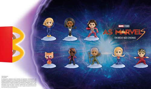 The Marvels Mcdonalds 2023 Colección Completa - 8 Muñecos (Usado)