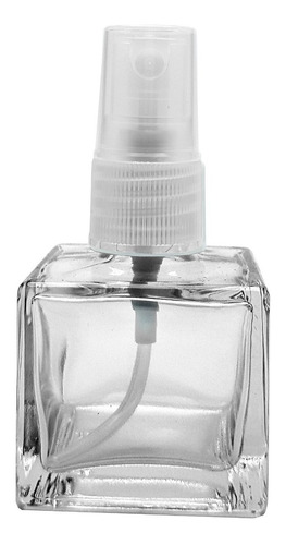 10 Vidros Cubo 30 Ml Para Perfume Válvula Spray Transparente