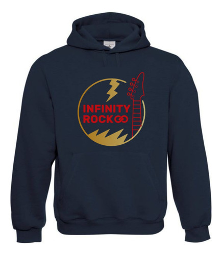 Polerón Rock Guitarra Mastil Hoodie Infinityrock Metal Rockero Hardrock  Sueter Con Gorro Tipo Canguro Musica