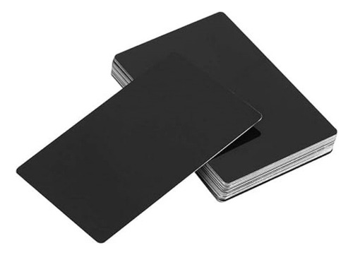 50pcs/set Tarjetas De Visita De Metal Para Grabado Diy Negro