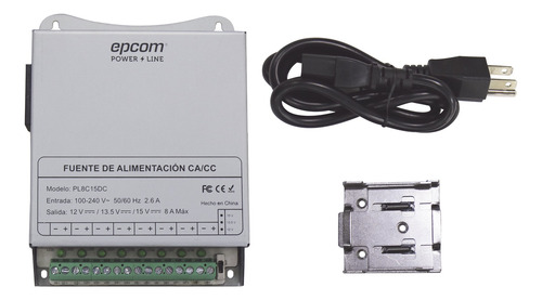 Fuente De Poder Metálica P 8cámaras 12 O 13.5 O 15 Vcc 8amp