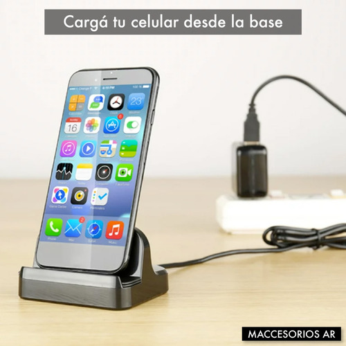 Dock Base De Carga Para Celular Usb Tipo C Datos