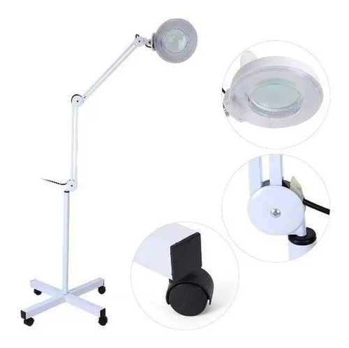 Lampara Luz Lupa Led Con Pedestal Pestañas Cosmetología - Es Moda