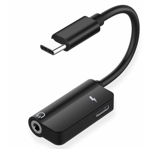 Adaptador Tipo C Convertidor 2 En 1 Para Carga Y Audífonos