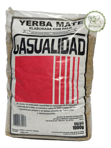 Yerba Mate Casualidad Selección Fina 1kg 