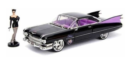 Miniatura 1959 Cadillac Coupé Mulher Gato Com Boneco 1/24