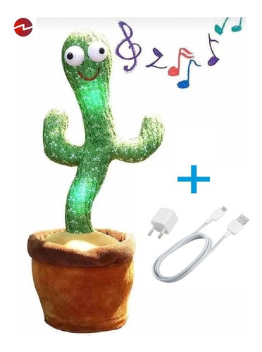 Cactus Bailarín Musical Repite Voz Recargable Interactivo