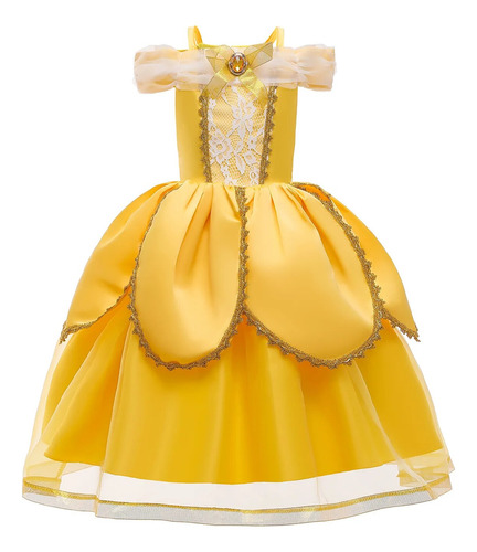 Vestido De Baile De Princesa Bella Para Cosplay Para Niñas B
