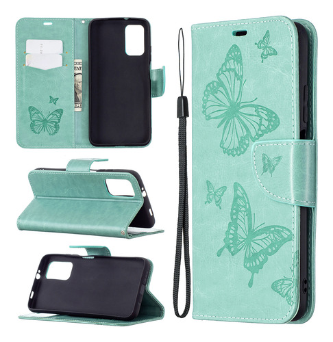 Funda Para Nokia 3.4/1.3/5.3 Funda Tipo Cartera Con Ranura Para Tarjetas, Textura Magnética, Mariposa, A Prueba De Golpes