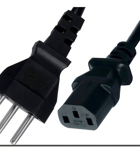 Cabo Forca Tripolar Para Fonte Monitor Pc Tv Padrão 127/220v