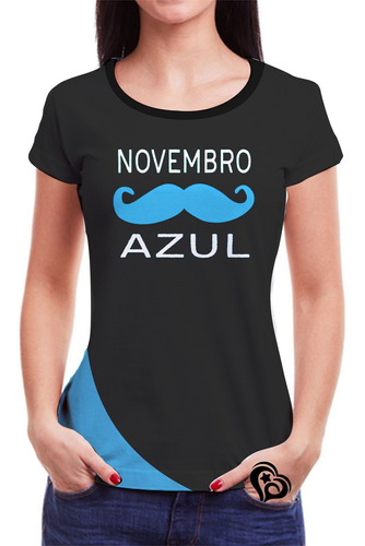 Blusa Novembro Azul Feminina Camisa Roupa Camiseta