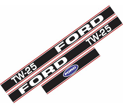 Calcomanía Tractor Ford Tw-25 Stickers Adhesivos