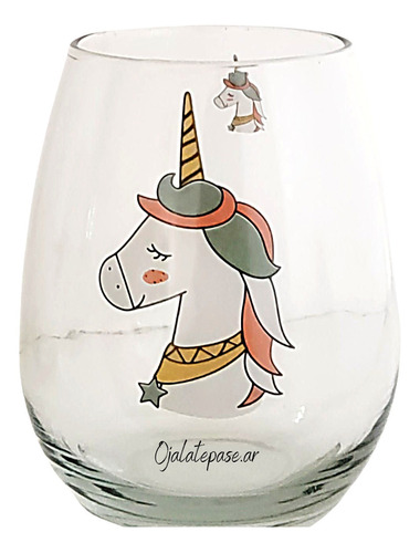 Vaso Copa Sin Tallo Unicornio 