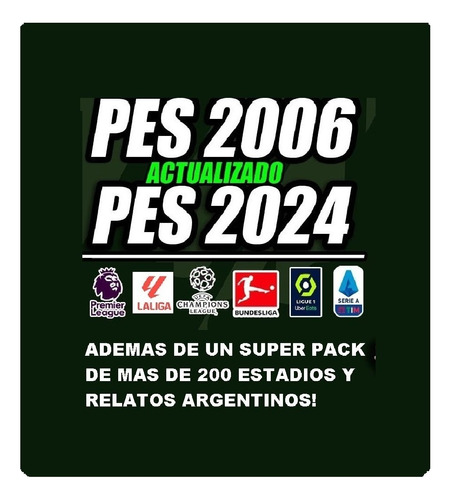 Pes 6 Actualizado A 2024 Pc + Estadios  Digital Tenelo Hoy